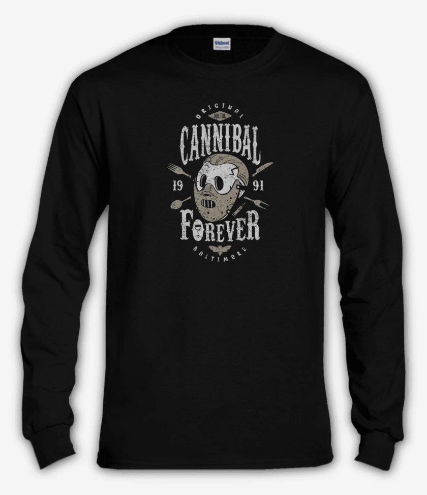 Polera manga larga Negro de Lecter Cannibal