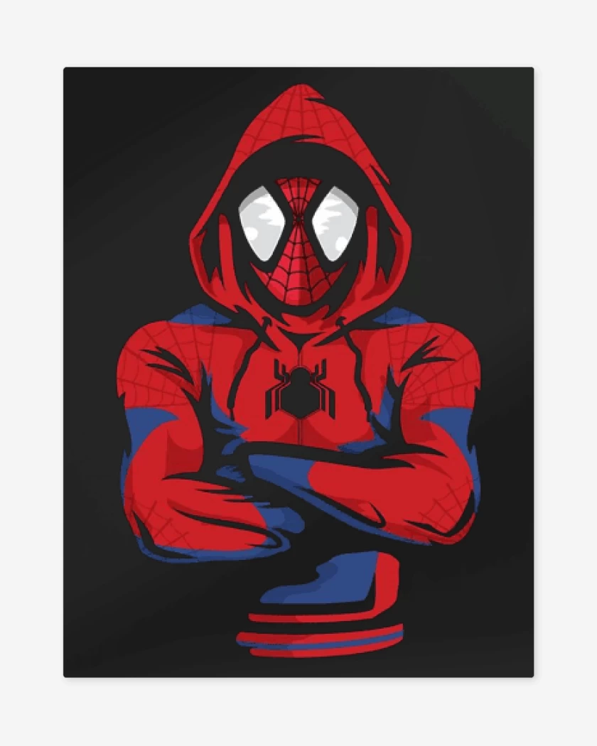 Print metalico Negro de Spider Boy 