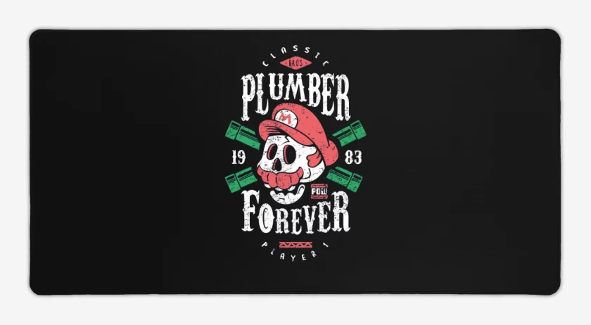 Mouse pad Gamer Negro de Plumber Forever