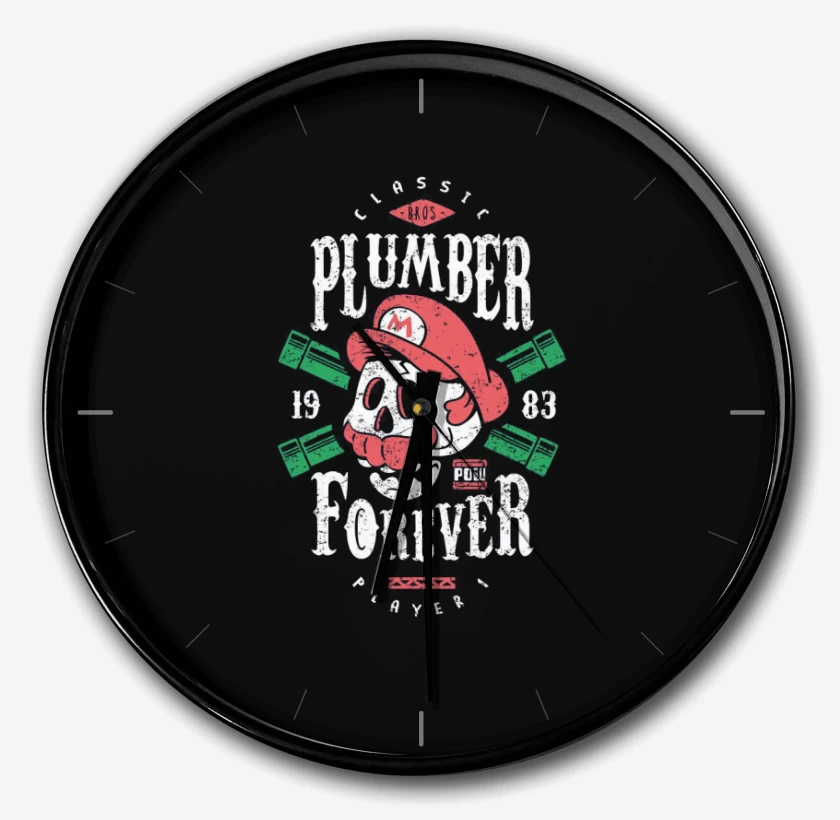 Reloj Negro de Plumber Forever