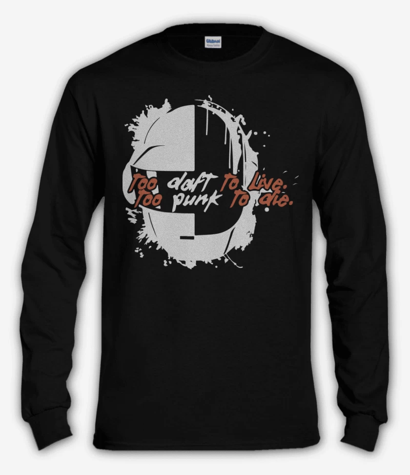 Polera manga larga Negro de Too Daft Too Punk