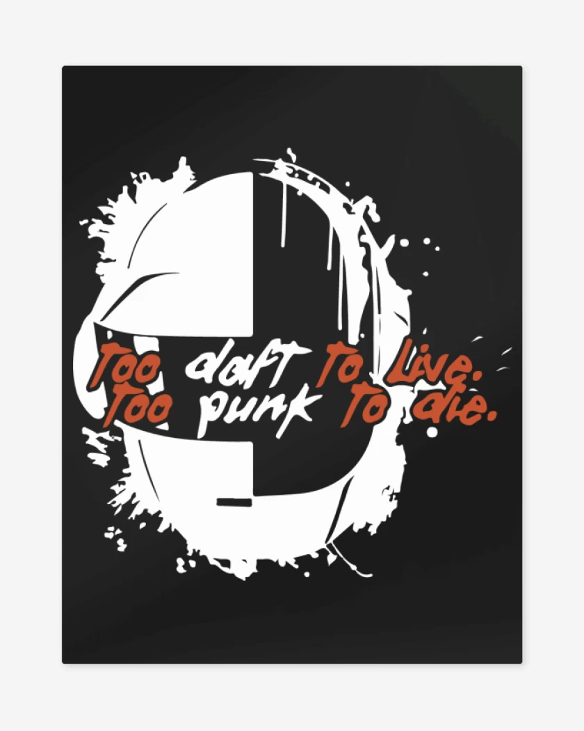 Print metalico Negro de Too Daft Too Punk