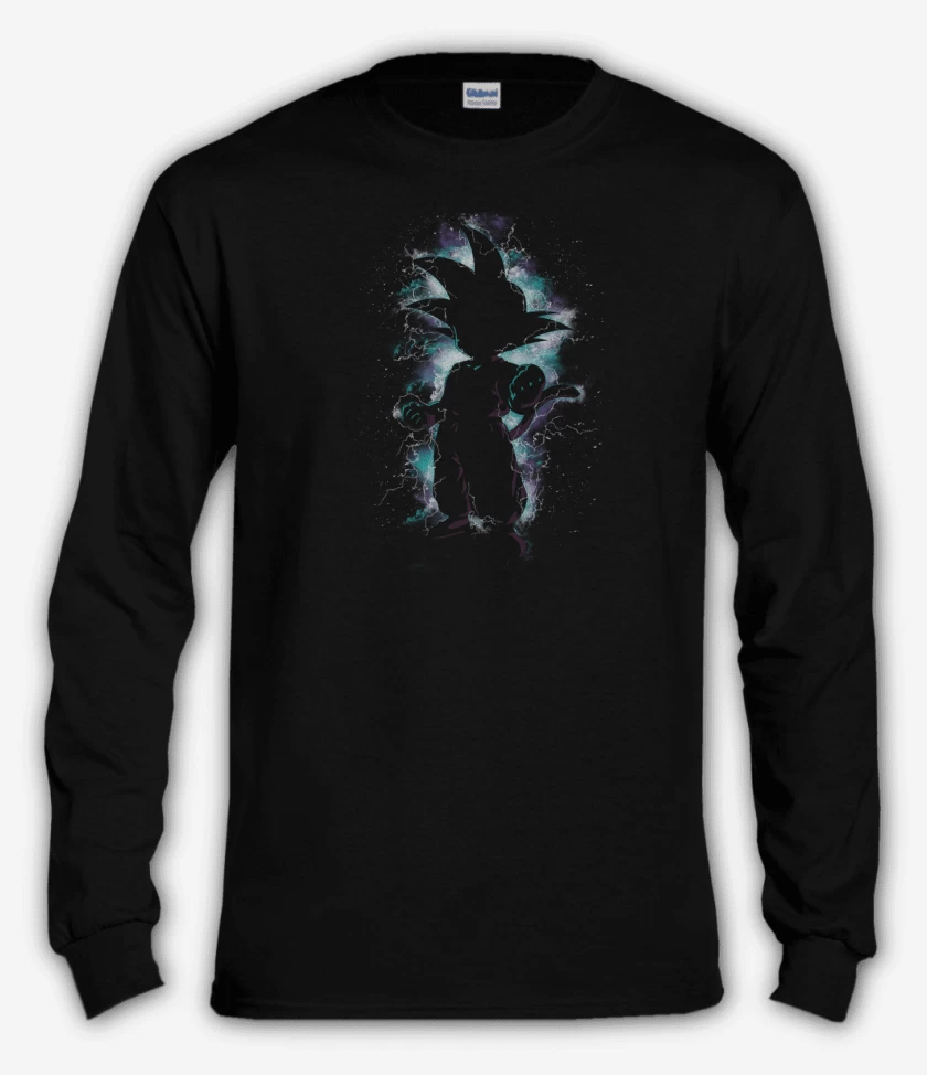 Polera manga larga Negro de Goku Niño