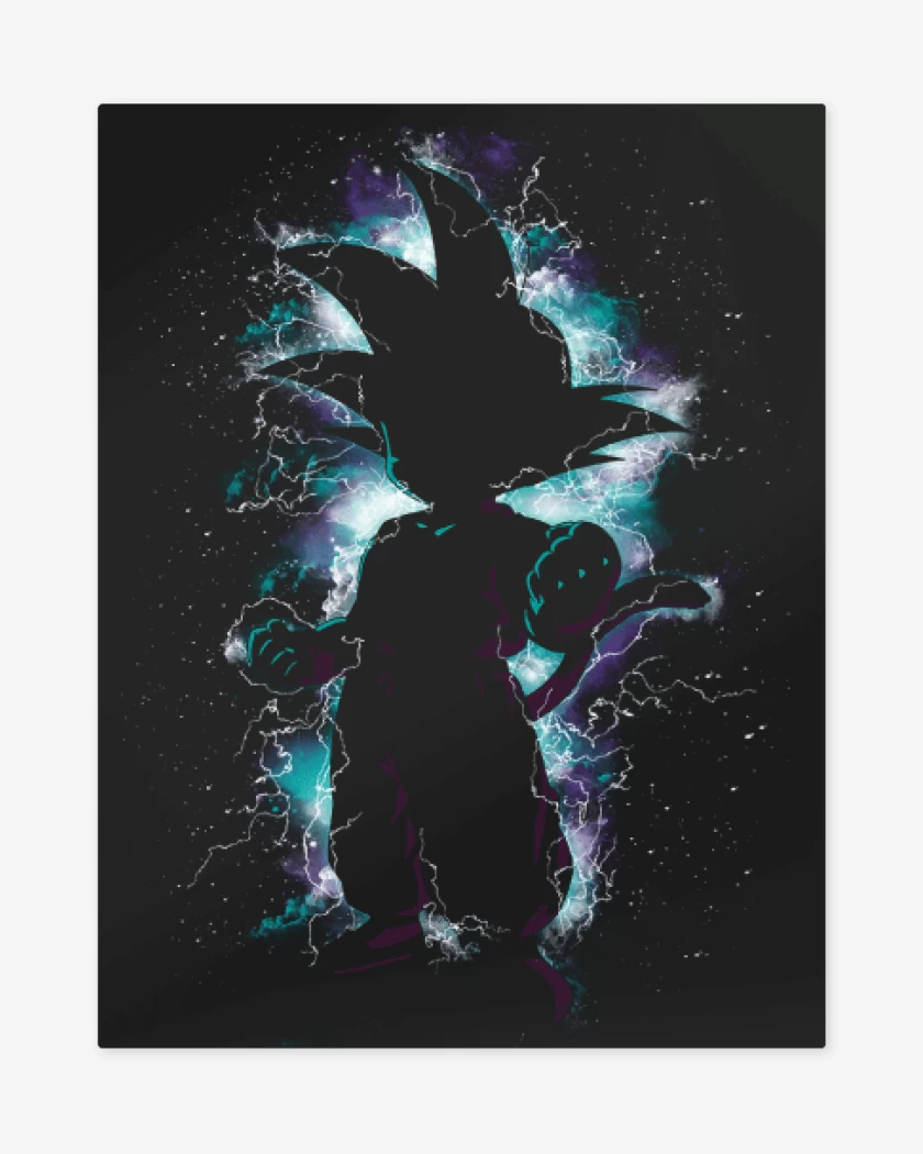 Print metalico Negro de Goku Niño