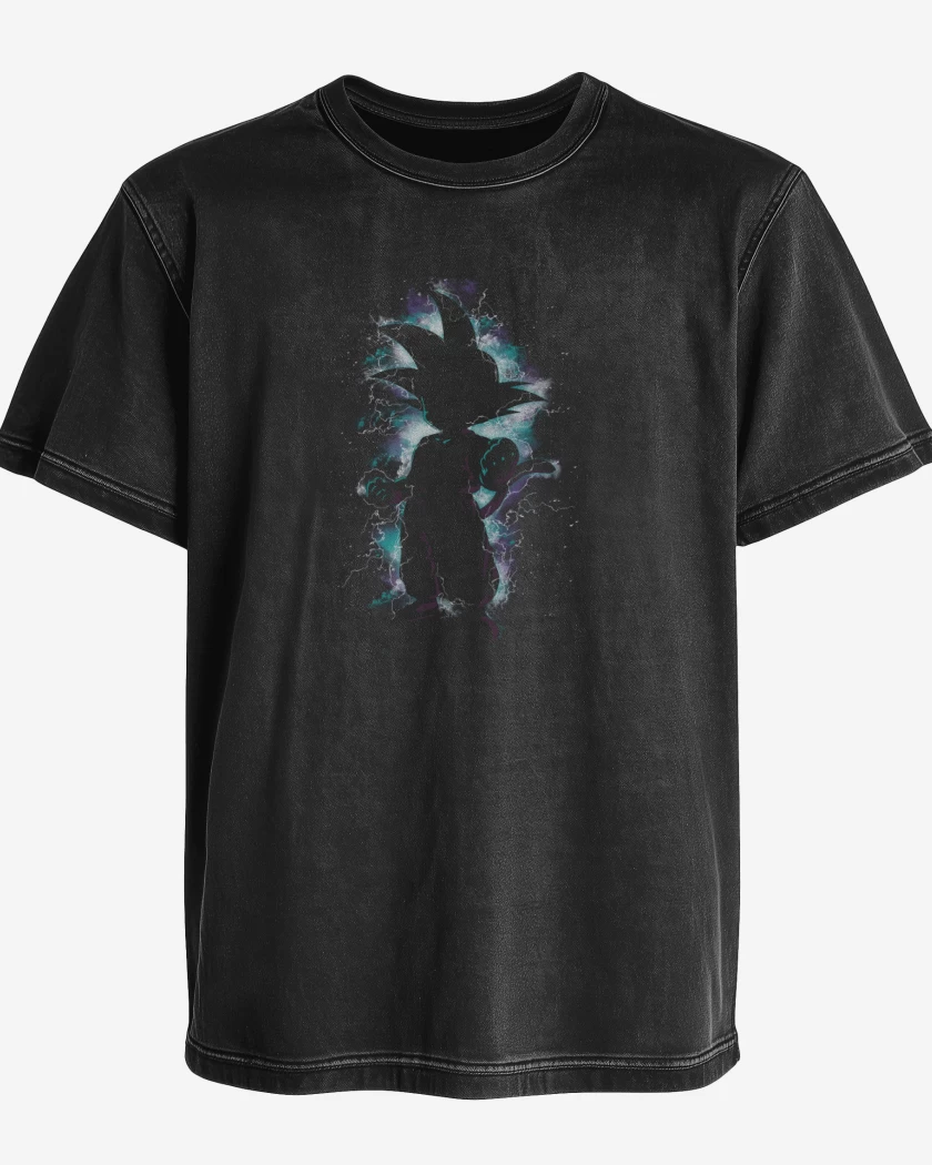 Polera desgastada Negro de Goku Niño