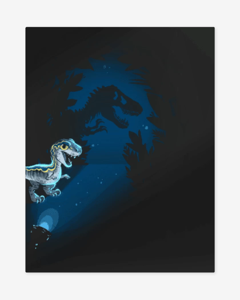 Print metalico Negro de Mini Jurassic