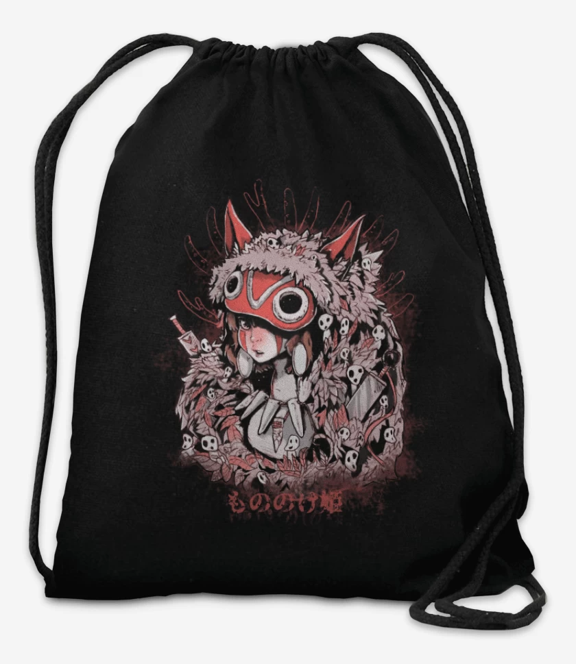 Mochila Negro de Princesa mononoke