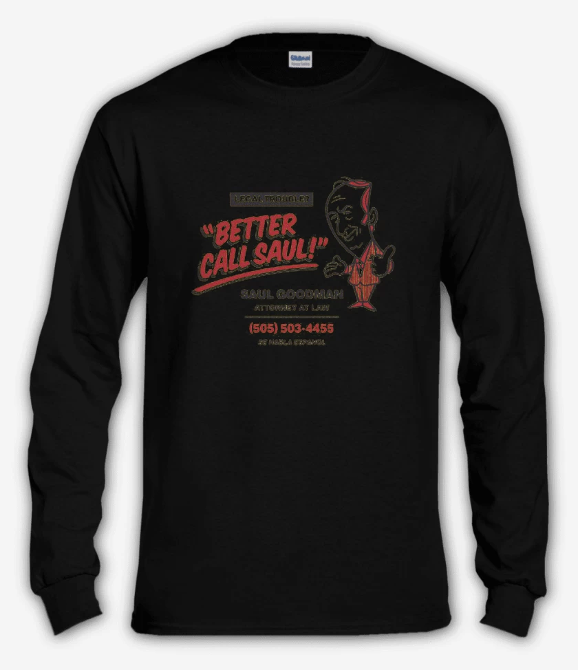 Polera manga larga Negro de Saul Goodman 