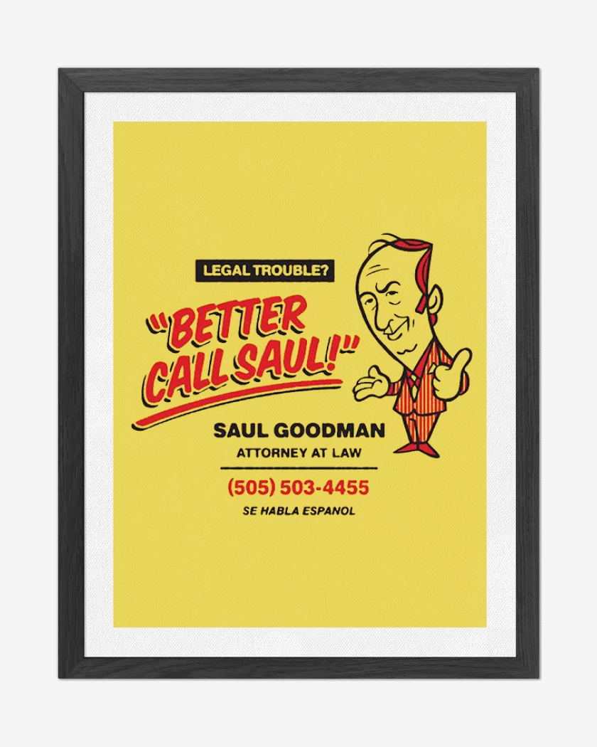 Cuadro decorativo Amarillo de Saul Goodman 