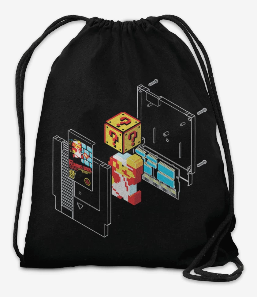 Mochila Negro de Super bigote classic