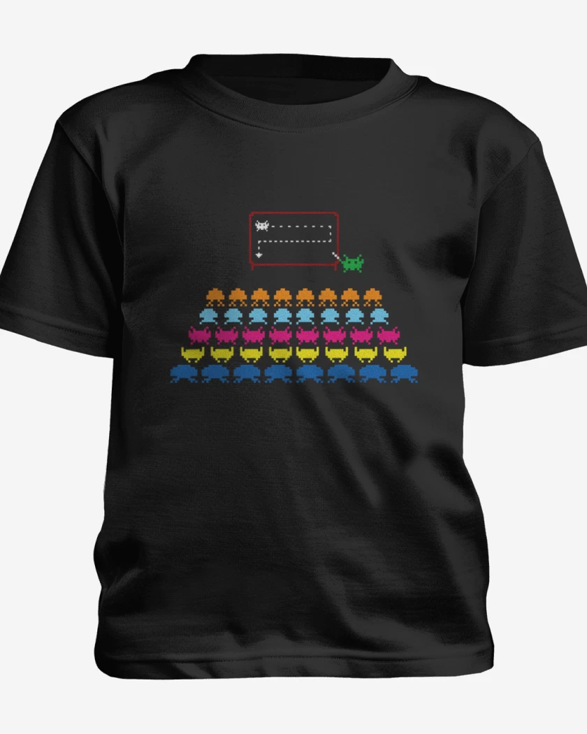 Polera de niño Negro de Invaders