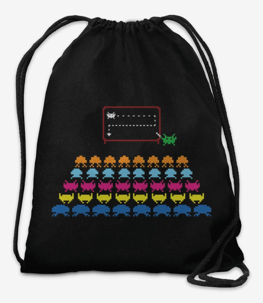 Mochila Negro de Invaders