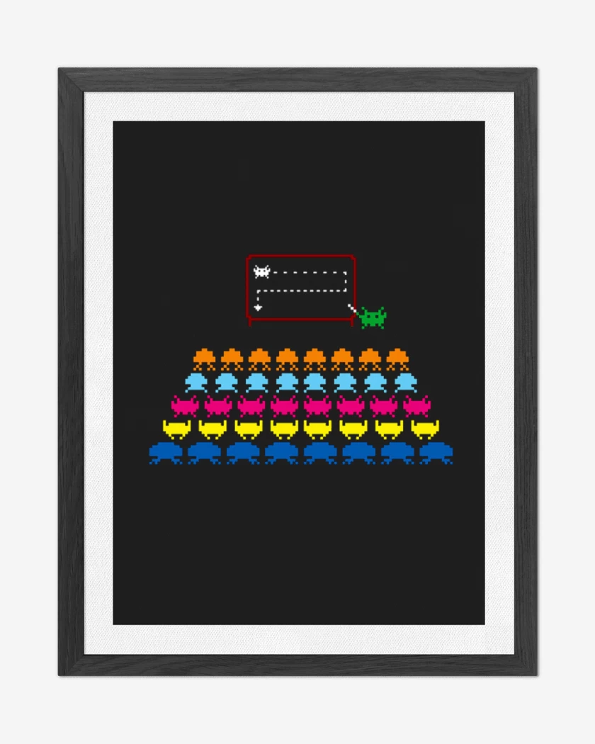 Cuadro decorativo Negro de Invaders