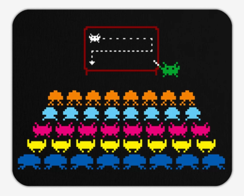 Mousepad Negro de Invaders