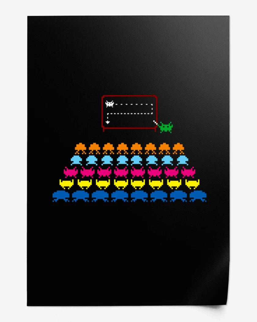 Print Negro de Invaders