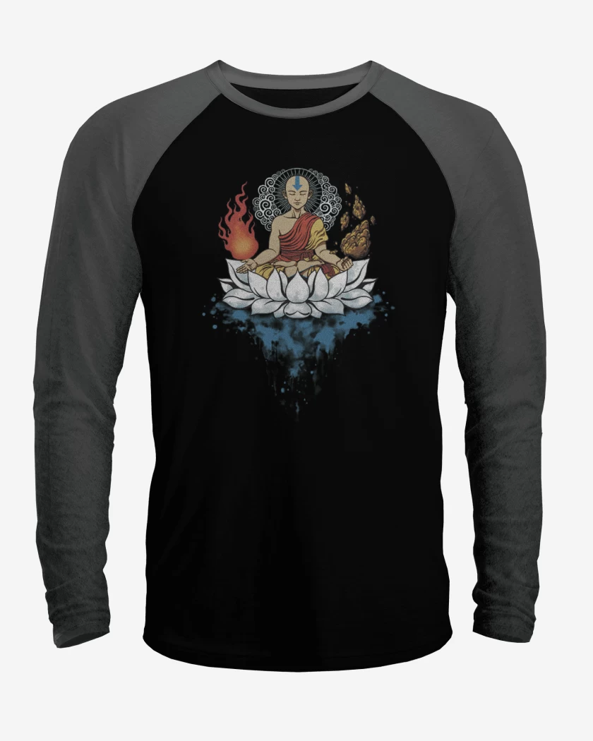 Polera Raglan Negro / Negro Heather de Avatar 