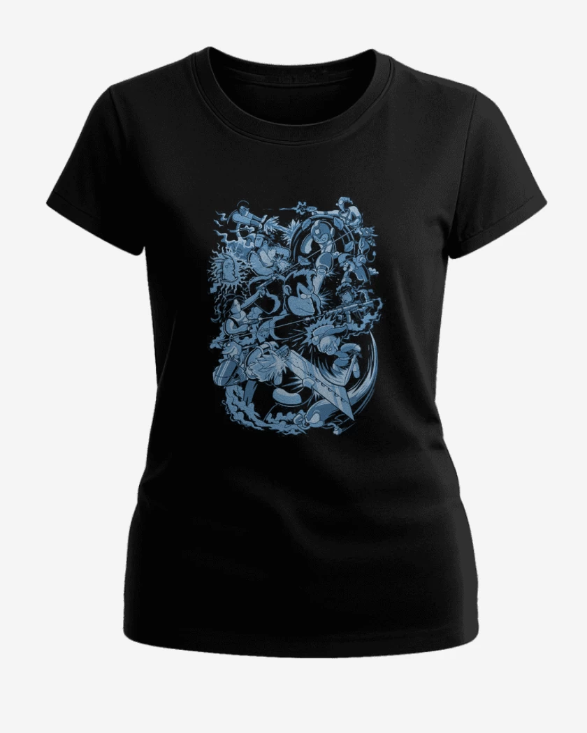 Polera de Mujer Negro de Batalla real