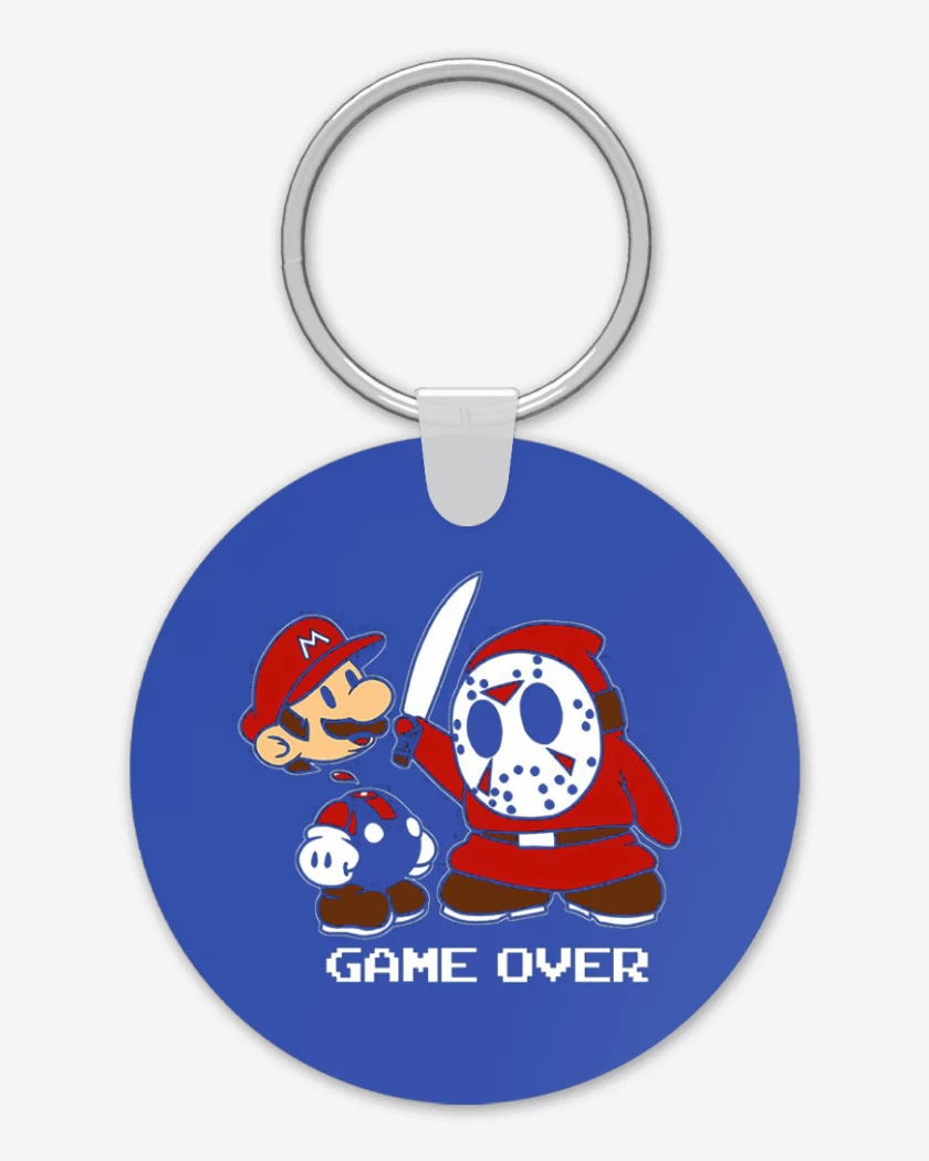 Llavero Azul Rey de Super bigote game over 