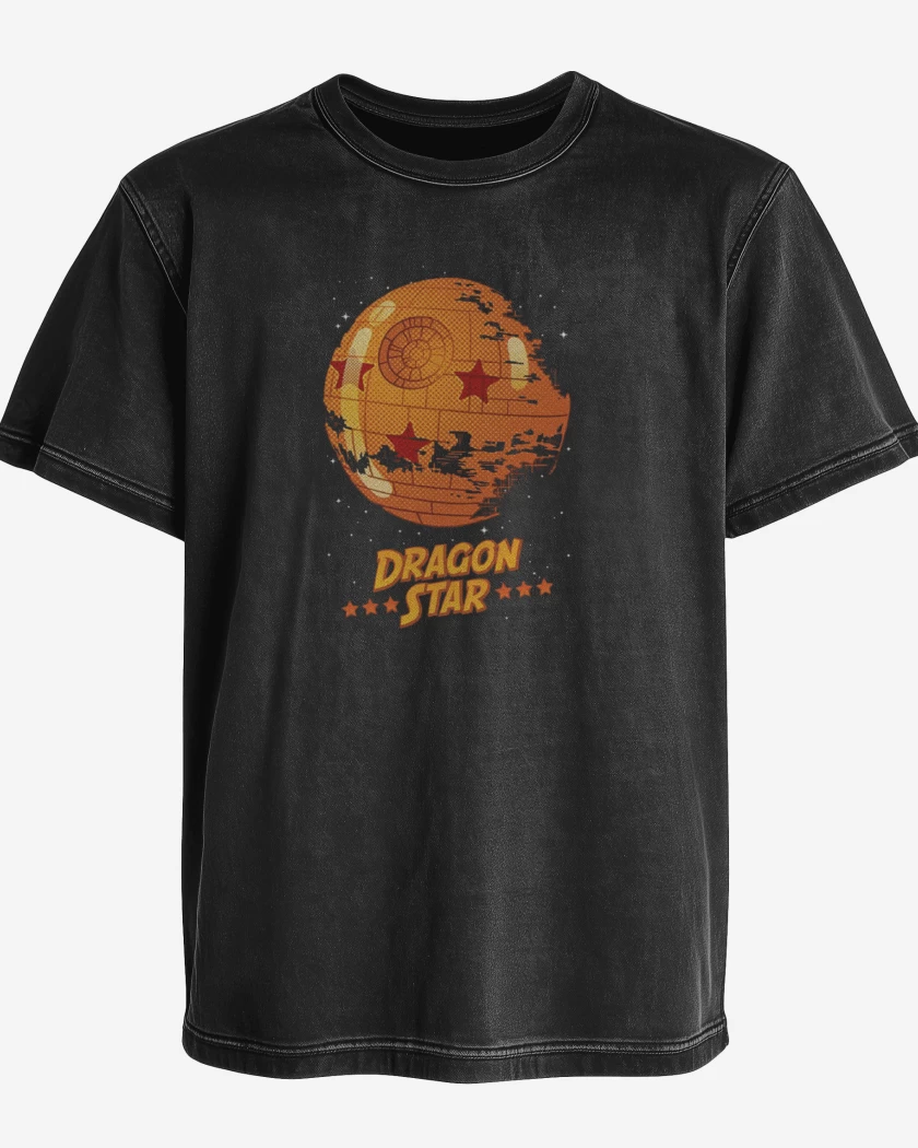 Polera desgastada Negro de Dragon star 
