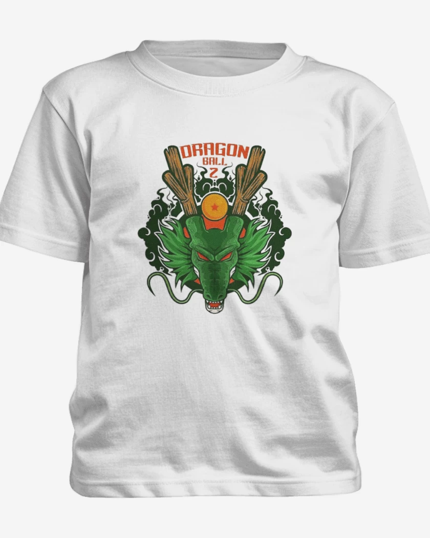Polera de niño Blanco de Shenlong dragon ball z