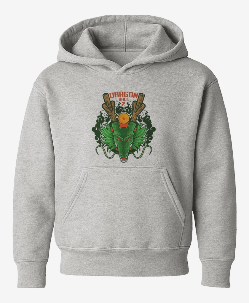 Poleron de niño Gris Melange de Shenlong dragon ball z