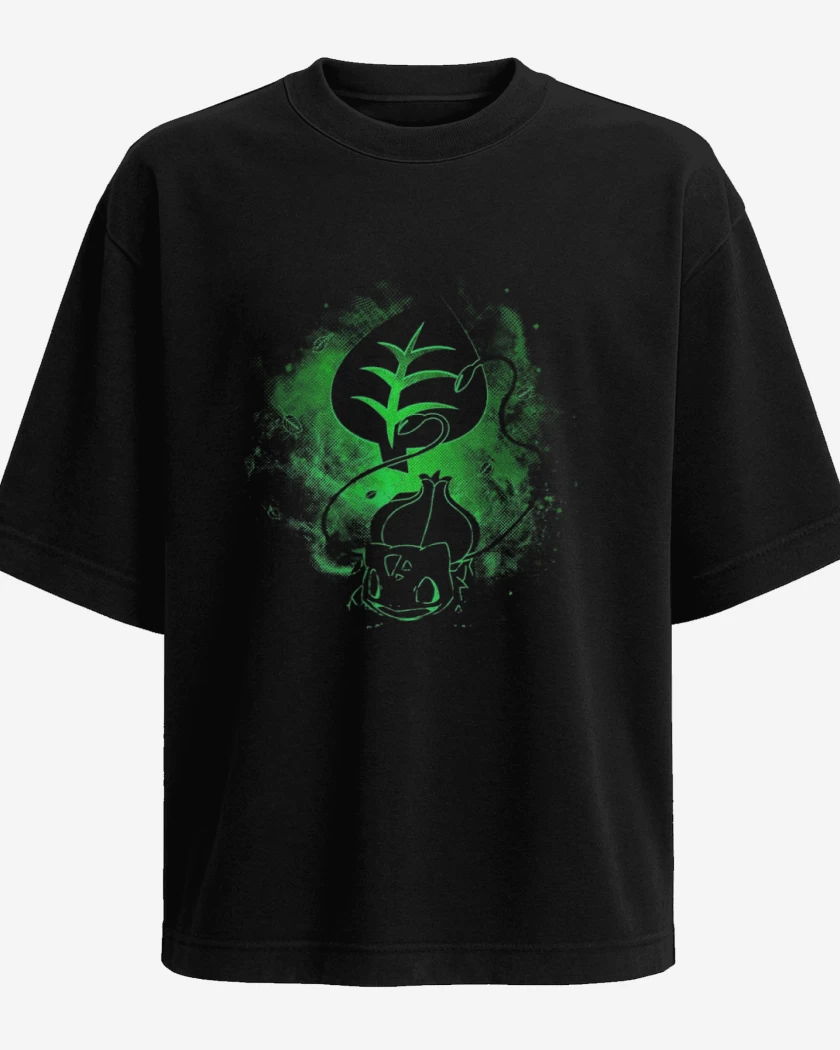 Polera Oversize bulbasaur green