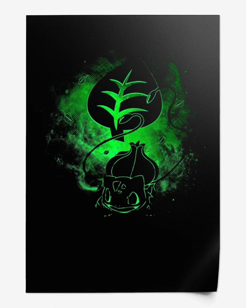 Print bulbasaur green