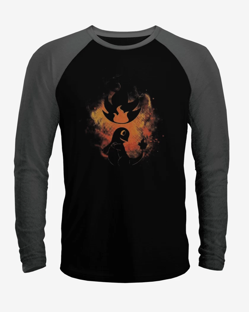 Polera Raglan Charmander orange 
