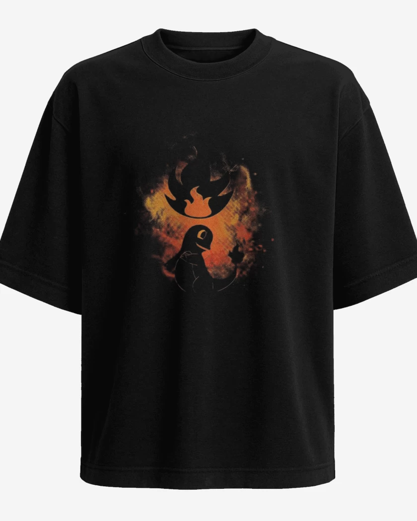 Polera Oversize Charmander orange 