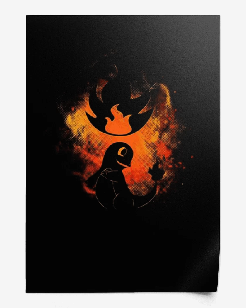 Print Charmander orange 