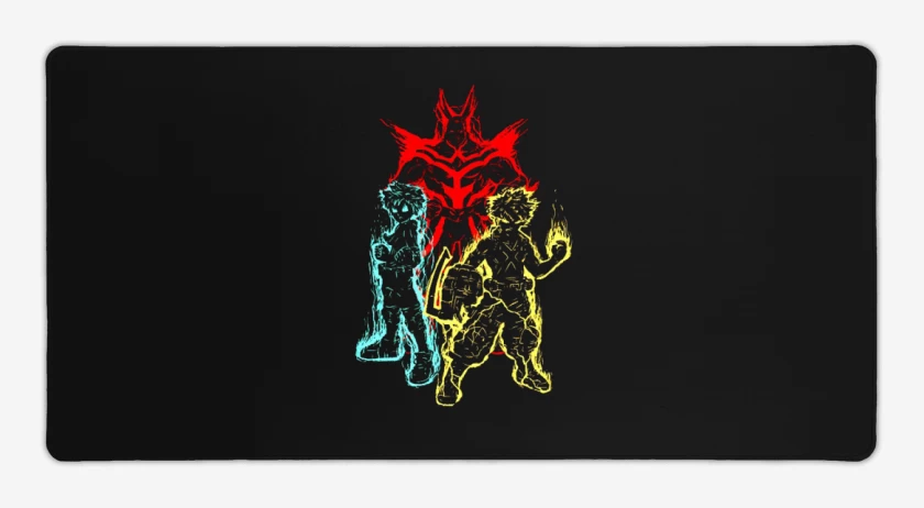 Mouse pad Gamer Negro de boku no hero 4