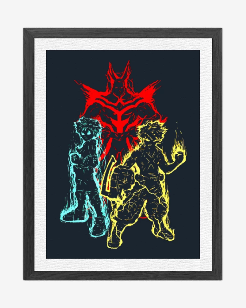Cuadro decorativo Azul Marino de boku no hero 4