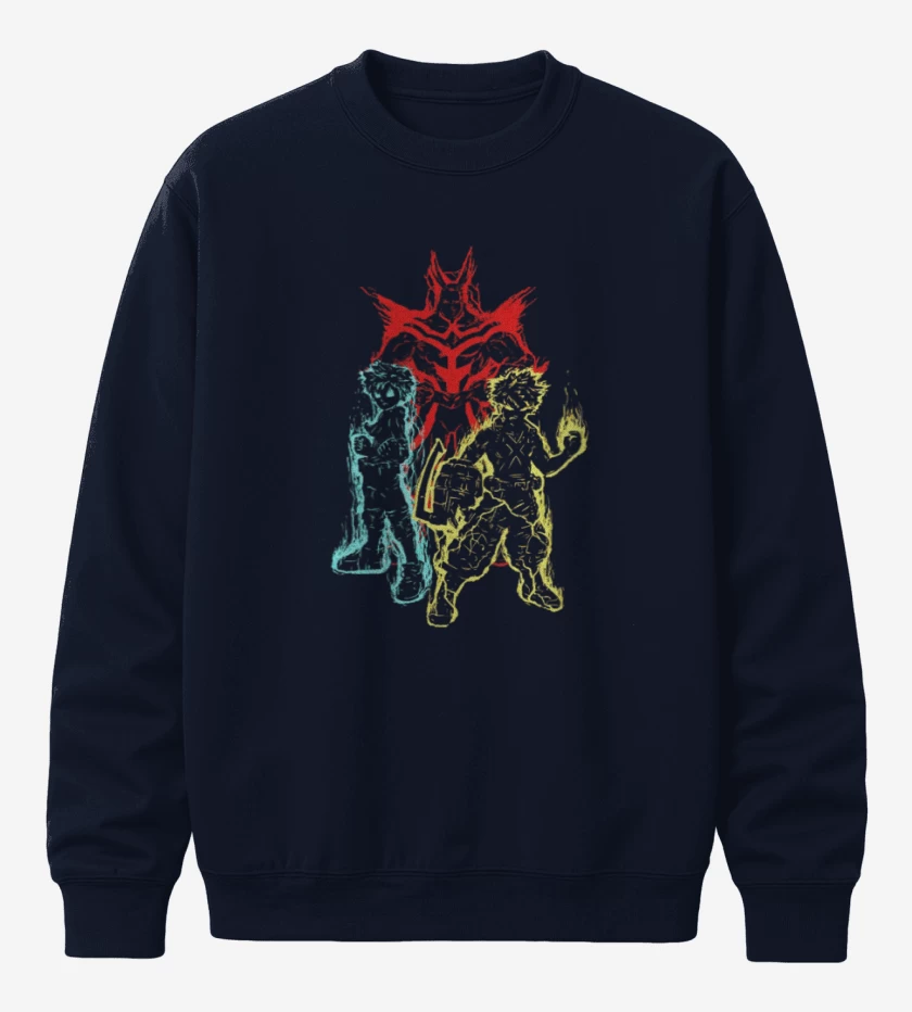 Poleron polo Azul Marino de boku no hero 4