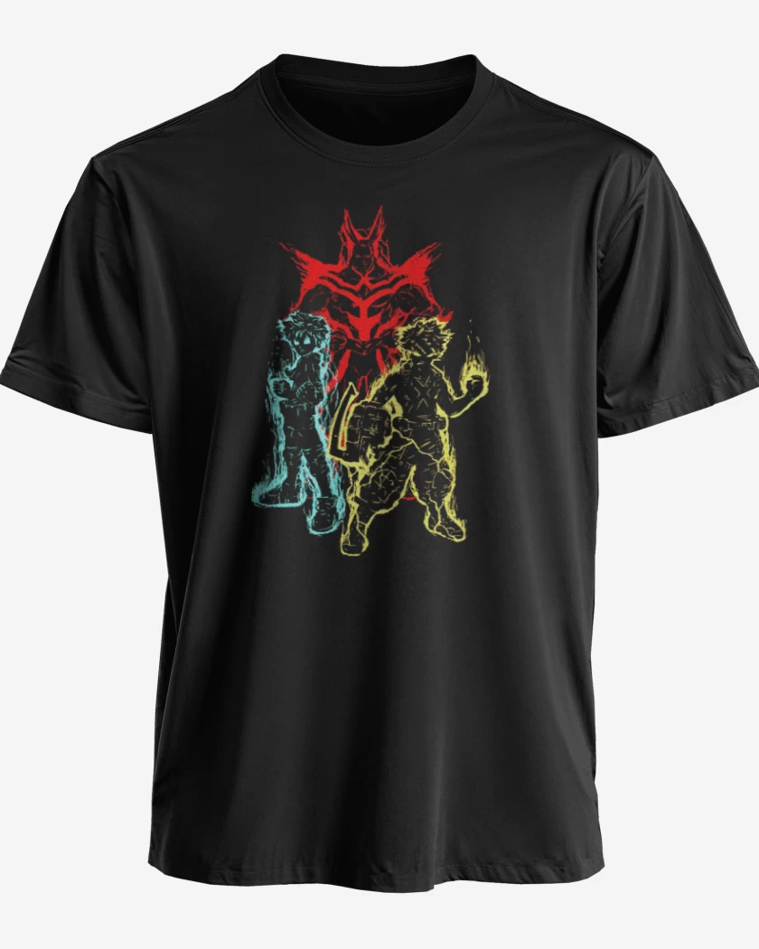 Polera premium Negro de boku no hero 4