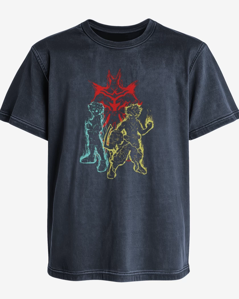 Polera desgastada Azul Marino de boku no hero 4
