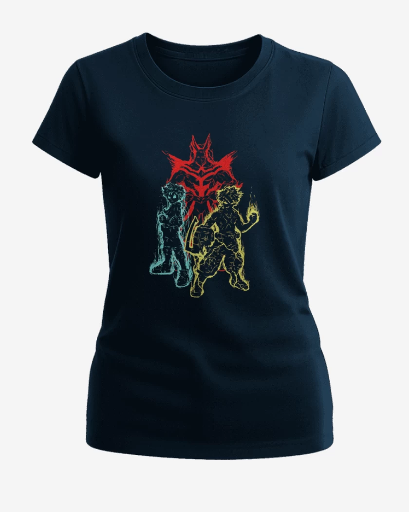Polera de Mujer Azul Marino de boku no hero 4