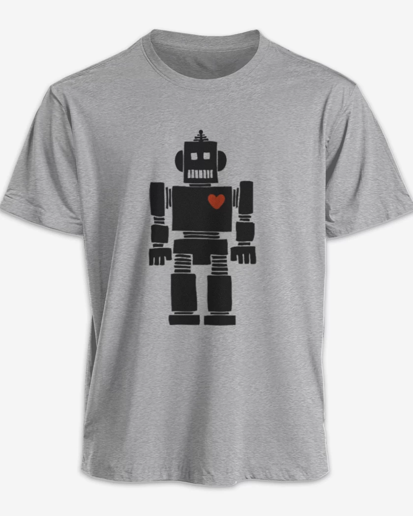Polera corazon de robot