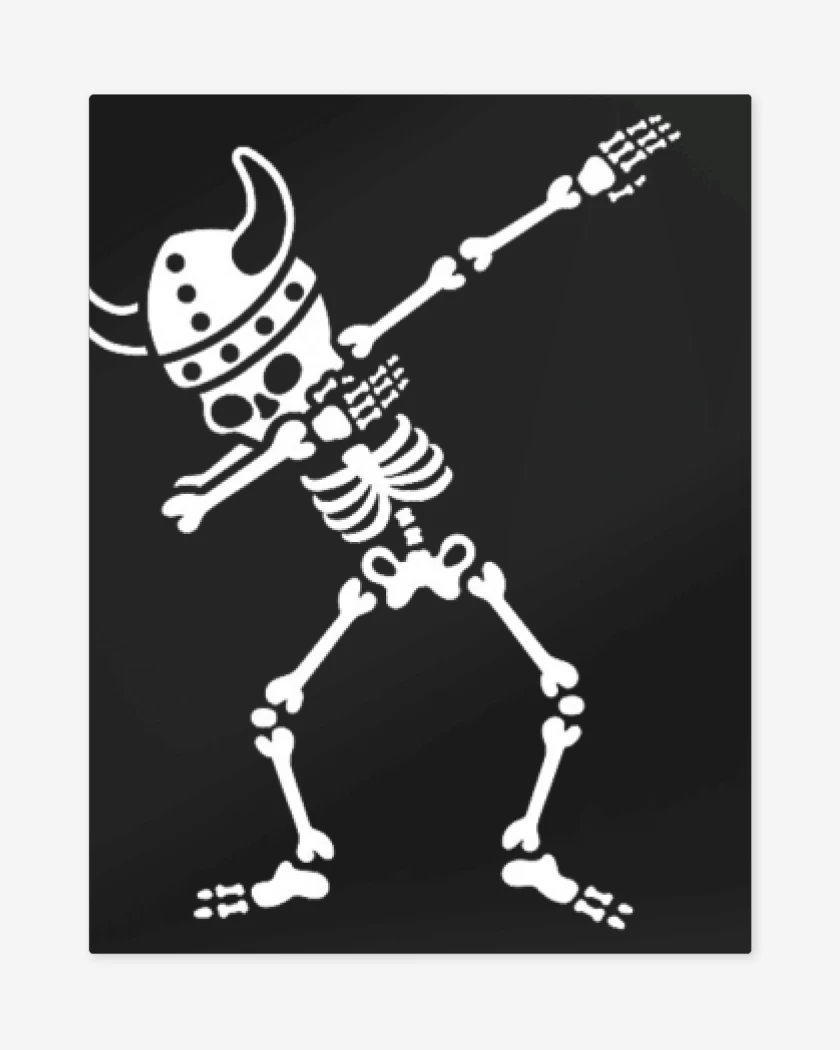 Print metalico Negro de Dab vikingo