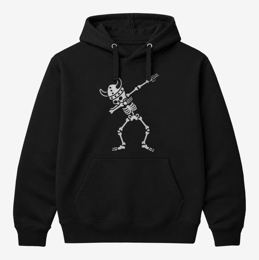 Polerón Canguro Negro de Dab vikingo