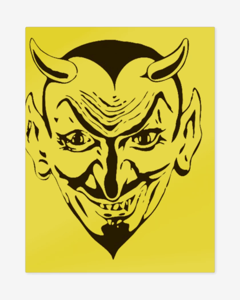 Print metalico Amarillo de devil