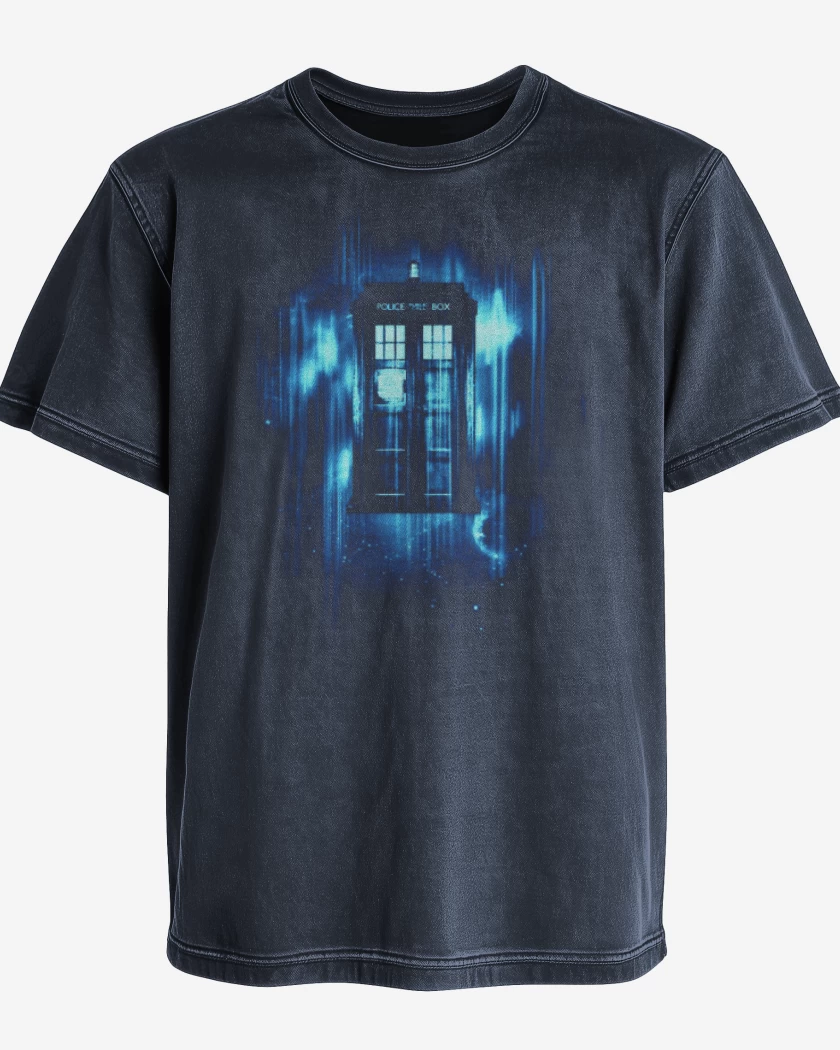 Polera desgastada Azul Marino de Doctor W