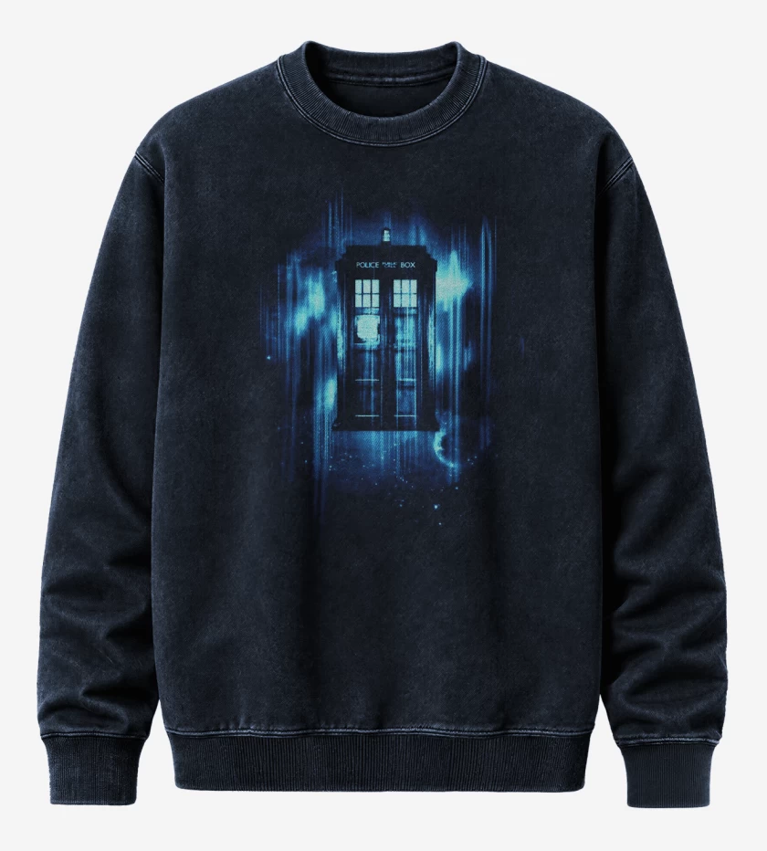 Poleron Polo Acid Wash Azul Marino de Doctor W