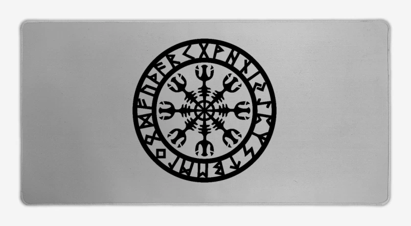 Mouse pad Gamer Gris Melange de Escudo vikingo