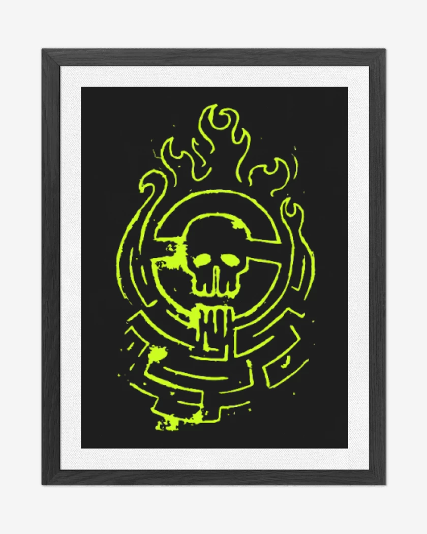 Cuadro decorativo Negro de Furia en el camino