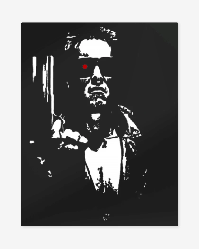 Print metalico Hasta la vista baby