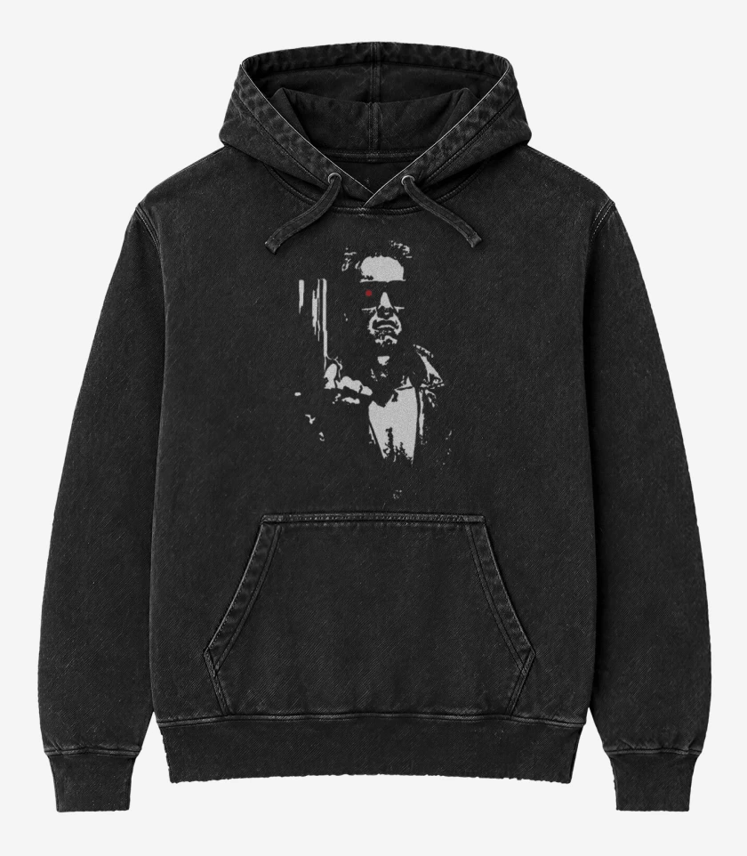 Poleron Canguro Acid Wash Hasta la vista baby
