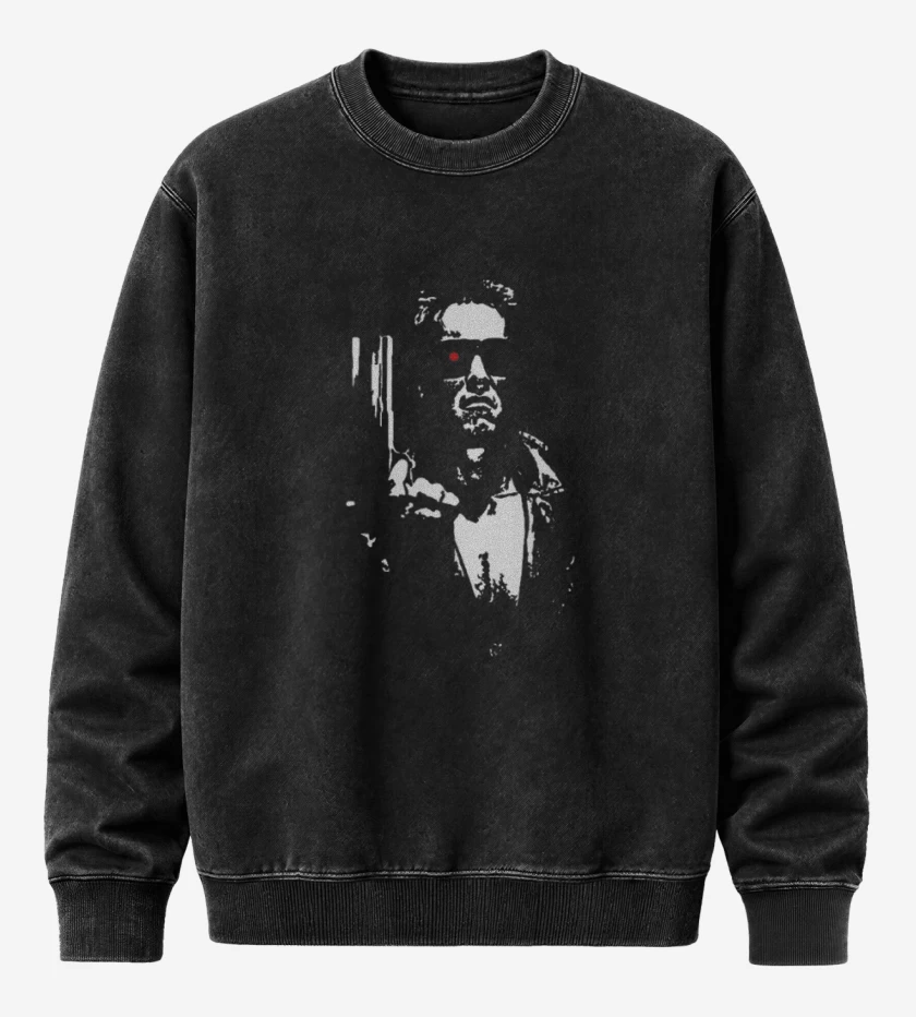 Poleron Polo Acid Wash Hasta la vista baby