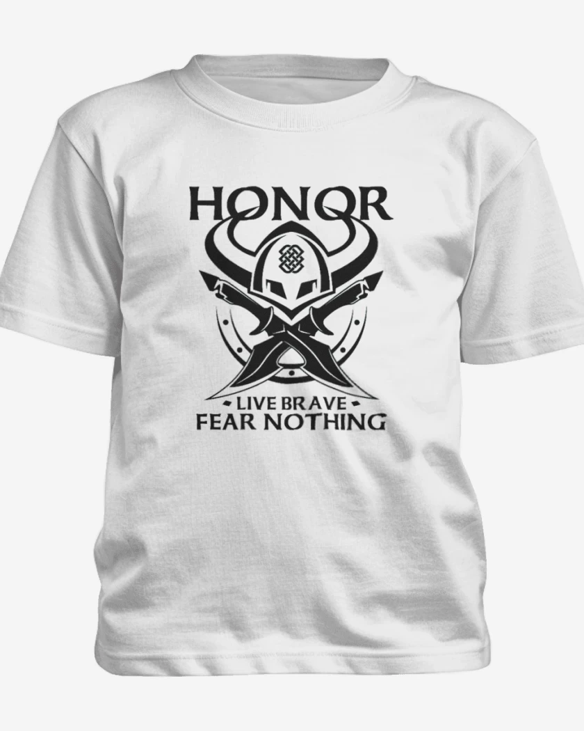 Polera de niño Blanco de Honor vikingo