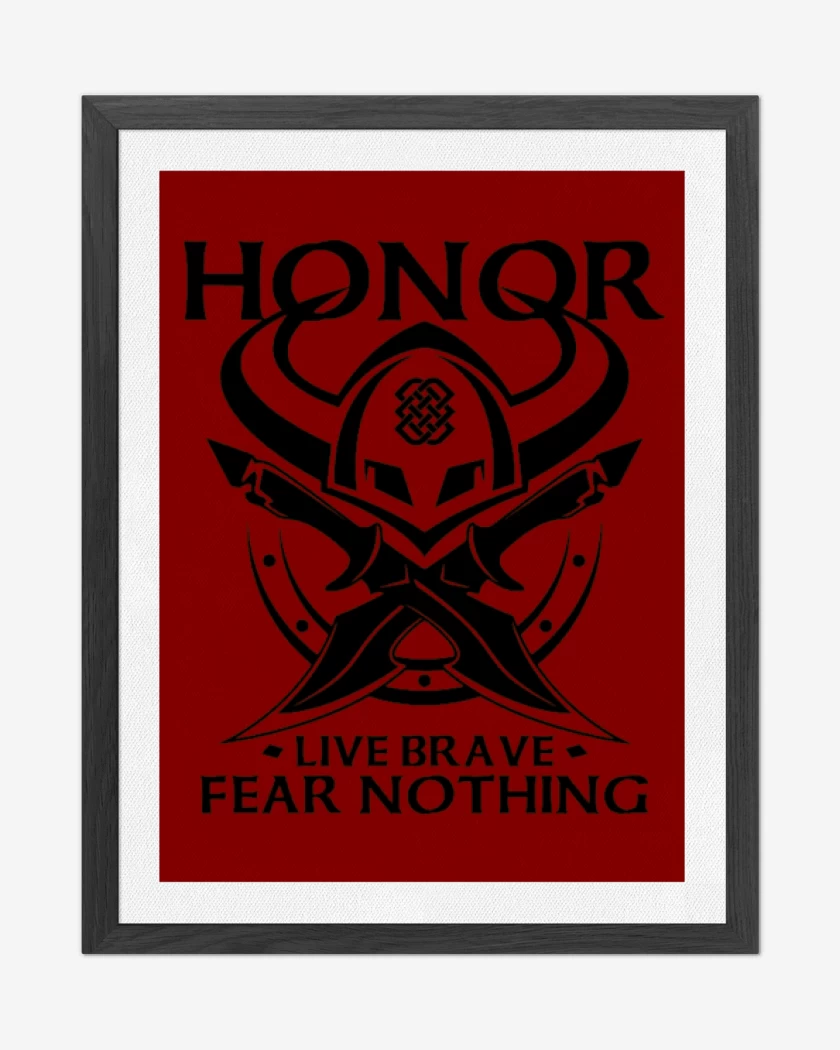 Cuadro decorativo Rojo de Honor vikingo
