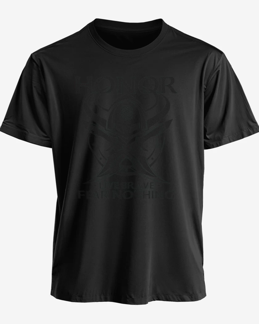Polera premium Negro de Honor vikingo